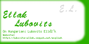 ellak lubovits business card